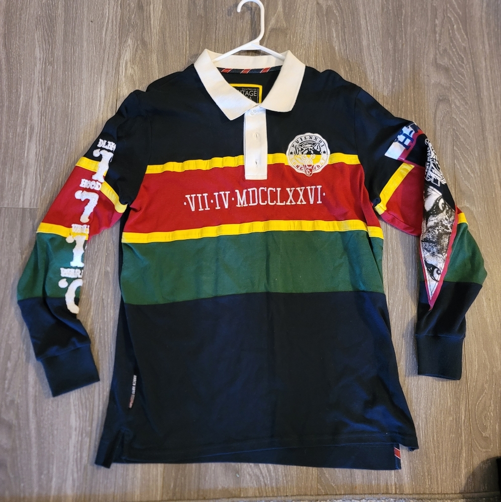 Heritage by America NWT Graphic Polo Shirt XXL